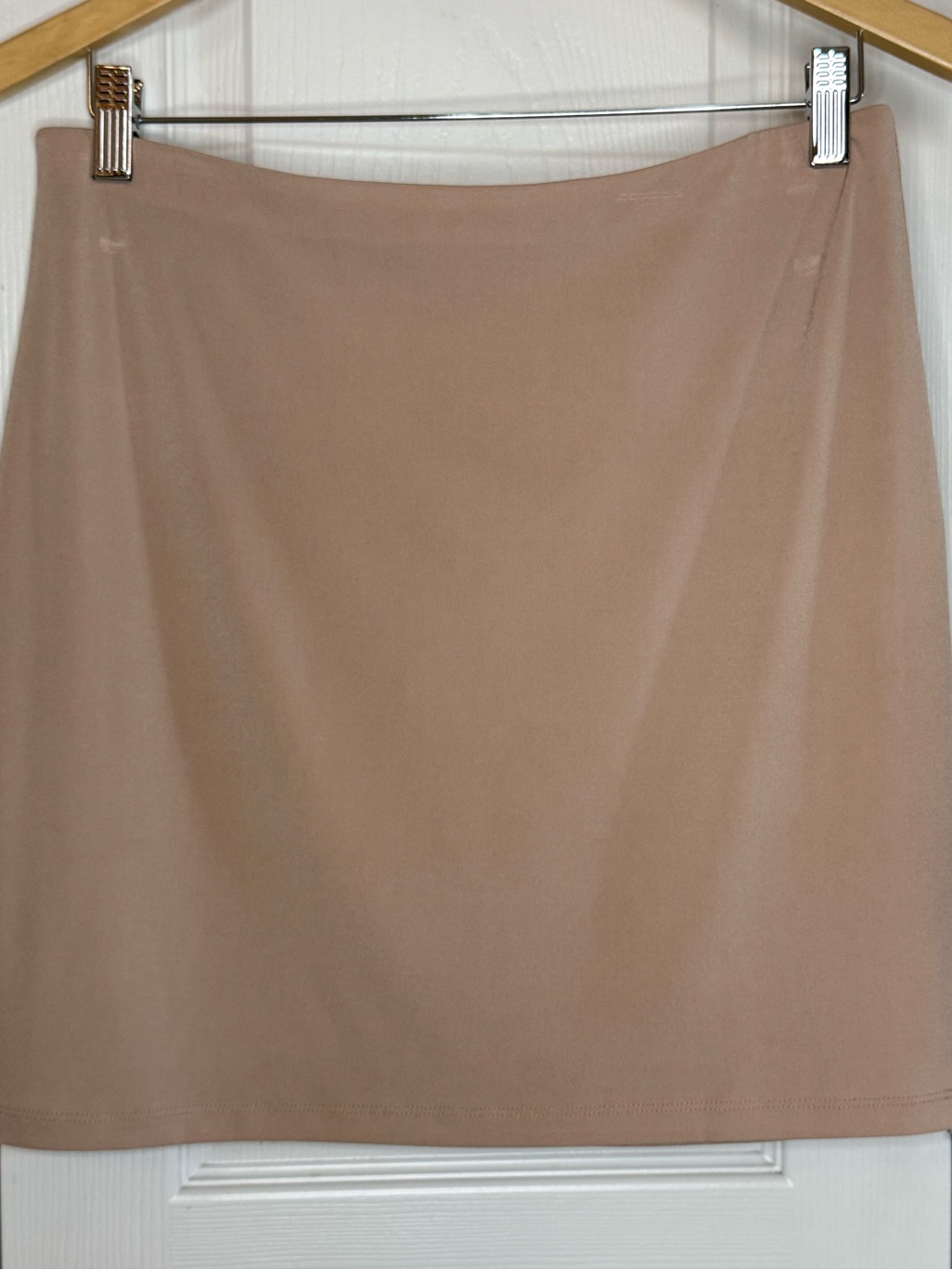 Leith Tan Lined Stretch Mini Skirt L. A0060